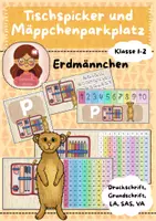 Vorschau - Poster - Mäppchenparkplatz und Tischspicker, Klassentier Erdmännchen - Deckblatt