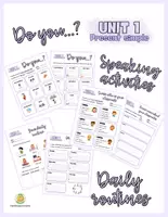 Vista previa - Hojas de trabajo - Present Simple / Routines - Speaking and Writing Activities - Portada