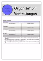 Vorschau - Anderer Materialtyp - Materialpaket: Vertretungen organisieren - Deckblatt
