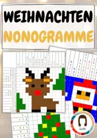 Vorschau - Arbeitsblätter - Nonorgamme - Pixelbilder Rätsel Weihnachten - Deckblatt