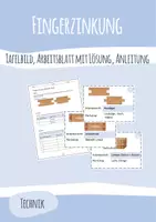 Vorschau - Arbeitsblätter - Fingerzinkung, Holzverbindung, Holz, Technik, Werstück - Deckblatt
