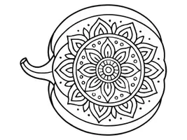 Vorschau - Arbeitsblätter - MANDALA "KÜRBISSE" zum Ausmalen - in 3 veschiedenen Designs & 3 Größen (Halloween, Herbst, Kürbis) - Seite 3
