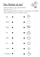 Vorschau - Arbeitsblätter - Herbst Wortschatz (Klasse 2) - Seite 1