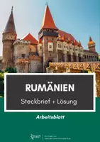 Vorschau - Arbeitsblätter - Rumänien Steckbrief - mit Lösung - Deckblatt