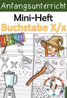 Vorschau - Arbeitsblätter - Buchstabe X x - Miniheft - Faltheft - Buchstabeneinführung - Deckblatt