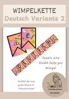 Vorschau - Anderer Materialtyp - Wimpelkette Deutsch Variante 2 GROSS - Deckblatt