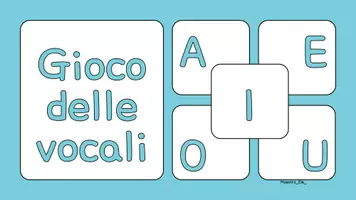 anteprima - Flashcard - Gioco delle vocali - 1 LIVELLO - MAIUSCOLO - Pagina di copertina