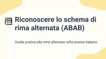 anteprima - Esercizi - Riconoscere lo schema di rima alternata (ABAB) - Pagina 1
