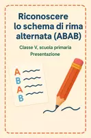 anteprima - Esercizi - Riconoscere lo schema di rima alternata (ABAB) - Pagina di copertina