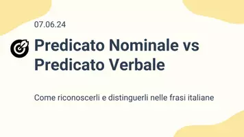 anteprima - Presentazioni / Lavagne - Presentazione: presicato nominale vs predicato verbale - Pagina 1