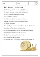 Vorschau - Arbeitsblätter - Text der Woche: die Weinbergschnecke - Seite 3