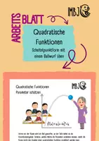 Vorschau - Arbeitsblätter - Die Scheitelpunktform mit einem Ballwurf üben - Deckblatt