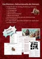 Vorschau - Arbeitsblätter - Das Mammut - Nahrungsquelle der Steinzeit - Deckblatt
