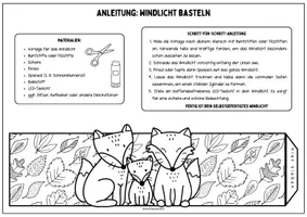 Vorschau - Mal- und Bastelvorlagen - 🦊 6 zauberhafte Windlicht-Vorlagen mit Fuchsfamilie – perfekt für den Herbst 🍁✨ - Seite 3