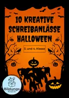 Vorschau - Arbeitsblätter - Halloween-Schreibanlässe - 10 kreative Schreibideen für die 3. und 4. Klasse - Deckblatt