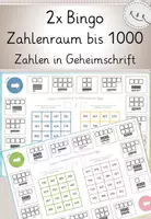 Vorschau - Stationenlernen - Zahlenraumerweiterung bis 1000, Geheimschrift, Freiarbeits- Materialpaket: Zahlenraumerweiterung, Förderung Zahlvorstellung - Seite 1