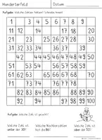 Vorschau - Arbeitsblätter - Orientierung im Hunderterfeld, Weihnachtsedition, Einführung Hunderterfeld / Hundertertafel, Zahlenraum bis 100 - Seite 3