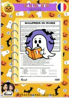 Vista previa - Hojas de trabajo - HALLOWEEN EN FRANCE – Compréhension écrite - Portada
