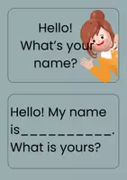 Vorschau - Arbeitsblätter - Hello! What’s your Name.. First conversation - Seite 3