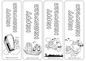 Vista previa - Manualidades / Dibujos para colorear - Bookmarks de Halloween-Unicornios mágicos (inglés) - Portada