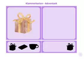 Vorschau - Stationenlernen - Klammerkarten Adventzeit - Deckblatt