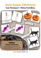Aperçu - Apprentissages en autonomie - Cartes type Montessori - Imagier d'Halloween - Page de couverture