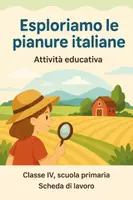 anteprima - Esercizi - Esploriamo le pianure italiane: Attività educativa - Pagina di copertina