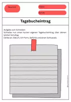 Vorschau - Arbeitsblätter - Tagebucheintrag Infotext mit Aufgaben - Seite 2