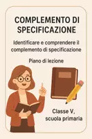 anteprima - Piani di lezione - Il complemento di specificazione: piano di lezione - Pagina di copertina