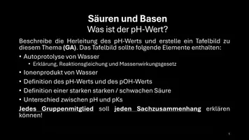 Vorschau - Arbeitsblätter - Arbeitsmaterial: Herleitung pH-Wert (bearbeitbar + PPT) - Deckblatt