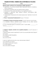 anteprima - Compiti in classe/Test - I simboli principali della Repubblica italiana - Pagina 1