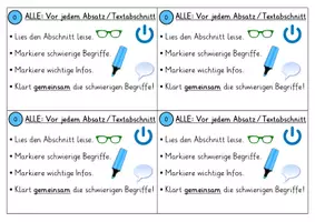 Vorschau - Merkblätter - Reziprokes Lesen - Kärtchen Rollenverteilung - 3. und 4. Klasse - Seite 2