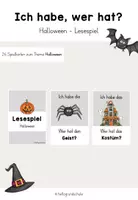 Vorschau - Spiele - Halloween - Lesespiel "Ich habe ... Wer hat ...?" - Deckblatt