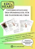 Vorschau - Stundenentwürfe - Unterrichtsstunde: Den Nominalstil für die Gliederung üben, 9./10. Kl. Deutsch - Deckblatt