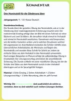 Vorschau - Stundenentwürfe - Unterrichtsstunde: Den Nominalstil für die Gliederung üben, 9./10. Kl. Deutsch - Seite 1