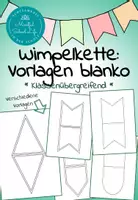 Vorschau - Mal- und Bastelvorlagen - Wimpelkette Vorlagen blanko: Vorlagen zum Selbstgestalten (kostenlos) - Deckblatt