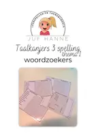Voorbeeld - Taalkanjers 3 spelling thema 1 - woordzoekers - Voorblad