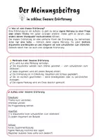 Vorschau - Arbeitsblätter - Aufbau und Formulierungshilfen der linearen Erörterung - Deckblatt