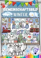 Vorschau - Mal- und Bastelvorlagen - Winter Gemeinschaftsbild Kooperatives Poster - Deckblatt