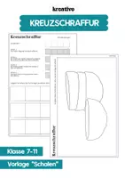 Vorschau - Mal- und Bastelvorlagen - Kreuzschraffur - Anleitung und Übung - Schalen - Deckblatt