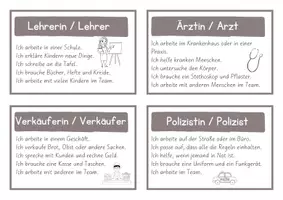 Vorschau - Text - Berufe Steckbriefe – kindgerechte Berufsbeschreibungen zum Lesen & Arbeiten - Deckblatt