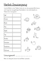 Vorschau - Arbeitsblätter - Lesespaziergang (Herbst) - Seite 1