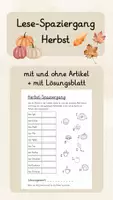 Vorschau - Arbeitsblätter - Lesespaziergang (Herbst) - Deckblatt