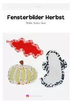 Vorschau - Mal- und Bastelvorlagen - Fensterbilder Herbst - Deckblatt