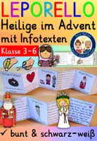 Vorschau - Arbeitsblätter - Heilige im Advent (Barbara, Nikolaus & Lucia) Klasse 3-6 FALTHEFT - Deckblatt