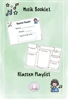 Vorschau - Arbeitsblätter - Musik Booklet Klassen Playlist Lieblingslieder - Deckblatt
