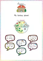 Vorschau - Bildkarten - My Fantasy Planet – Kreatives Schreiben & Malen in der Fremdsprache (Englisch / Kunst / CLIL) - Deckblatt