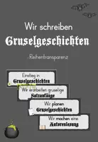 Vorschau - Bildkarten - Gruselgeschichten schreiben - Reihentransparenz - Deckblatt