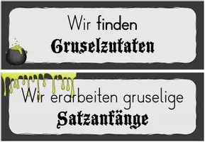 Vorschau - Bildkarten - Gruselgeschichten schreiben - Reihentransparenz - Seite 2