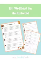 Vorschau - Arbeitsblätter - Herbsttext - Deckblatt